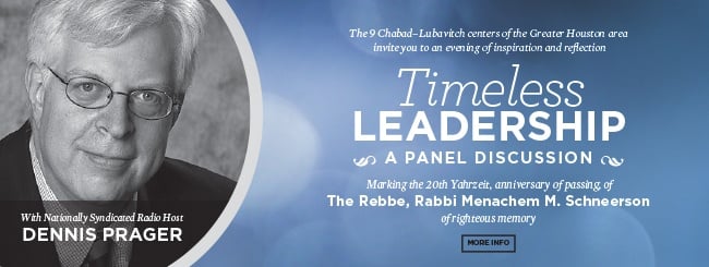 Gimmel Tammuz - 6-25-14 | Eve of inspiration and reflection with Radio Host Dennis Prager, Simon Jacobson, Yosef Kantor, Miriam Lipskier